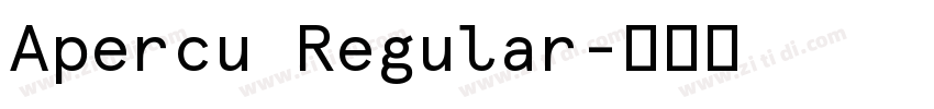 Apercu Regular字体转换